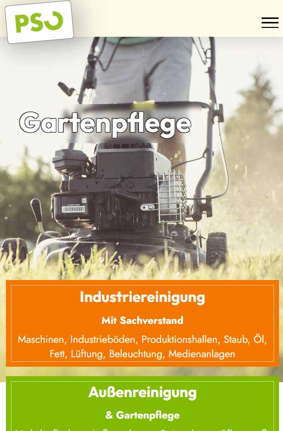 Webdesign: Hausmeisterservice und Industriereinigung