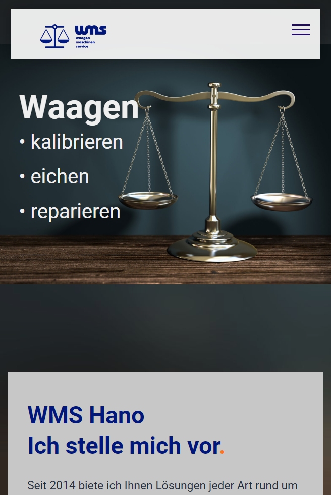 Webdesign: Waagen Service und Eichung